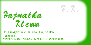 hajnalka klemm business card